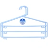 Вешалка для брюк 2шт "ИДЕЯДОМА", цвет голубой, 3 отд, 36*24см (Лейбл Селфи)