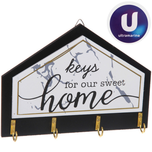 Ключница настенная "ЛОФТ ТАМБЛ", четыре крючка, 20,2*14см (пакет, лейбл Селфи )