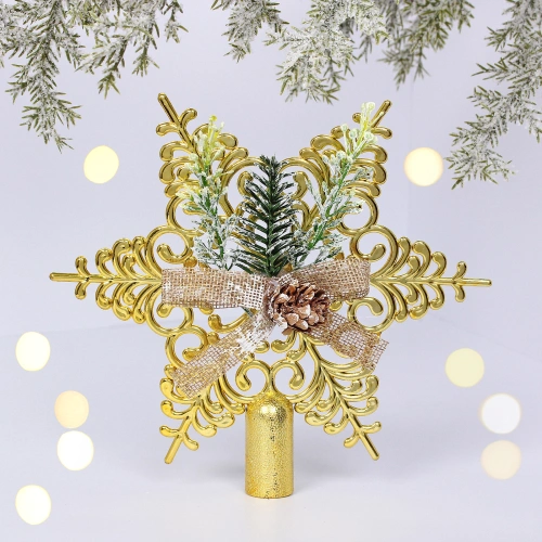 Звезда на ёлку 19*19 см "Хвойная", Золото