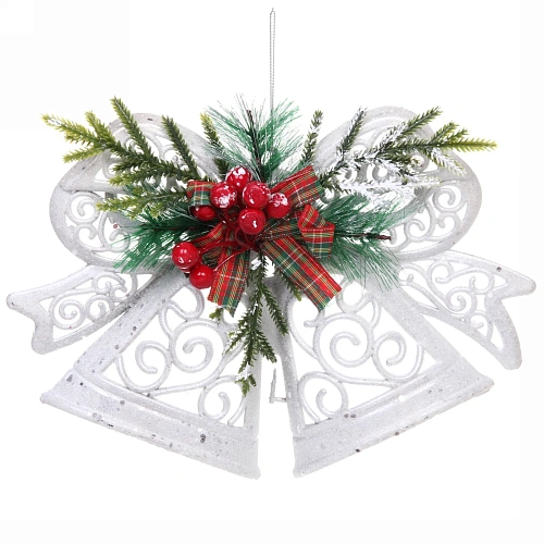 Украшение новогоднее "Ажурная сказка" 27*20 см, Белый