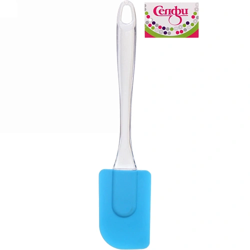 Лопатка силиконовая 23,55см прозрачная ручка_13