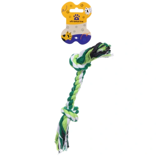 Игрушка - канат для собак мелких и средних пород "ПОИГРАЙКА", цвет зелёный, 24-25см / 50гр (лейбл)✦