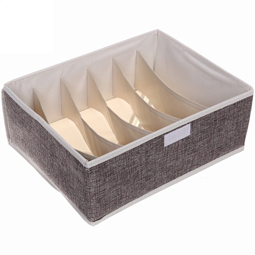 Коробка для хранения вещей 6 ячеек 322312 Уют серая_3