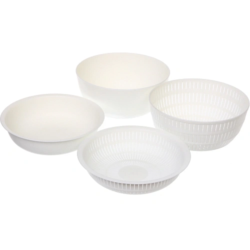 Дуршлаг пластиковый Фаттория 2412см двойной с чашей и крышкой 4предмета_6