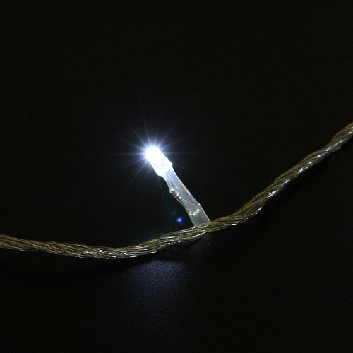 Гирлянда для дома 24м 280 ламп LED прозрачпров,8 реж, IP-20, Белый (возможность соединения)_25
