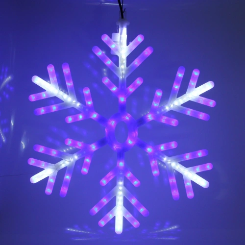 Фигура светодиодная "Морозная снежинка" 58 см, 258 ламп LED,авторежим, 220V, Синий/белый