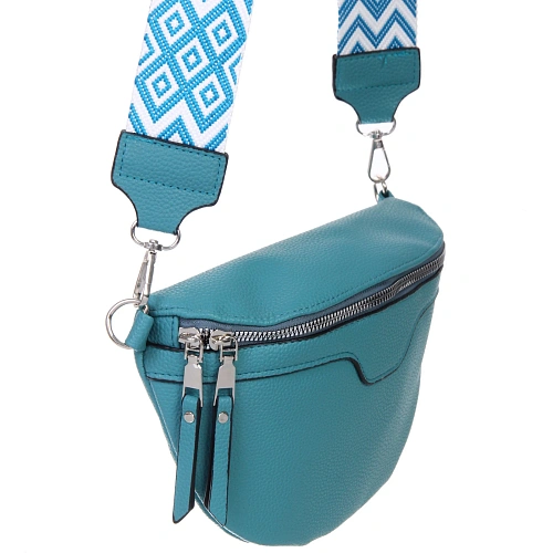 Сумка женская через плечо ИМАНИ, цвет лазурный, три кармана, 241975см (лейбл Ultramarine)_5