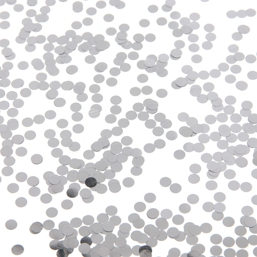 Конфетти Кружочки малые 15 г (3 мм), Серебро_2