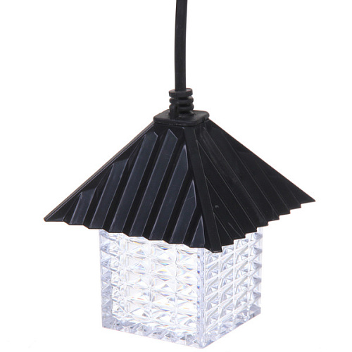 Гирлянда для улицы Домики 5 м 10 ламп LED (8,510 см) чернпров, 1 реж,IP-55 (220 V), Белый_9