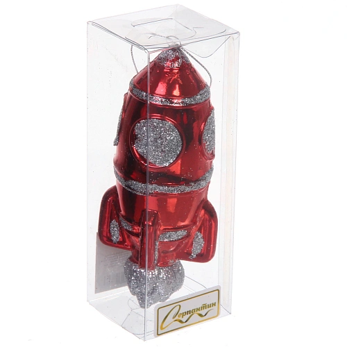 Елочная игрушка Новогодняя ракета 1255 см, красный_5