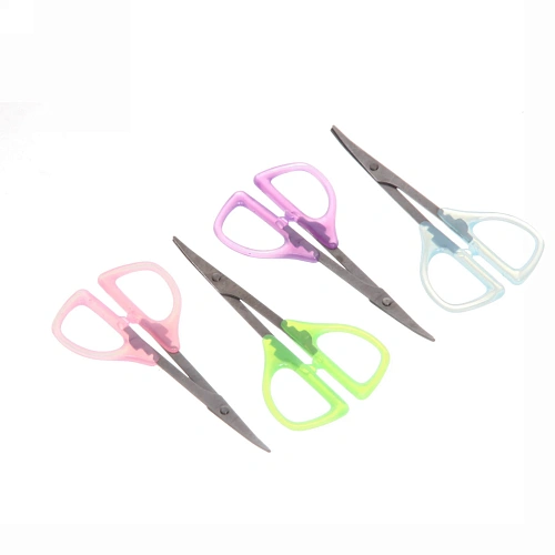 Ножницы маникюрные в пакете "Ultramarine", для кутикулы, загнутые, пластиковые ручки, 9см