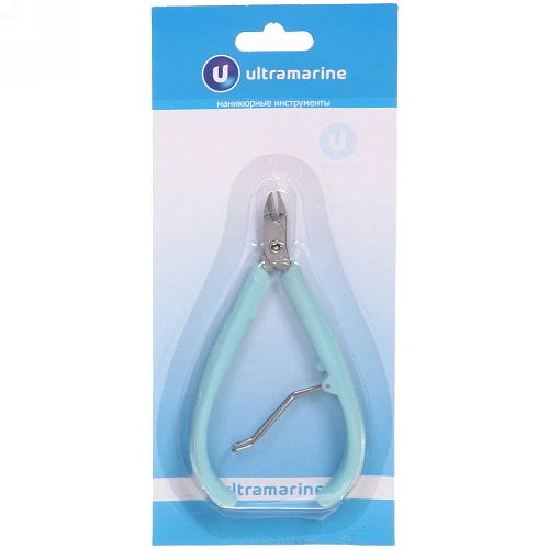 Кусачки для кутикулы, на блистере Ультрамарин, одна пружина, ручки пластик, цвет микс, на блистере,10см_7