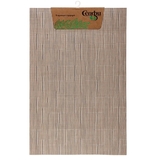 Салфетка на стол 30*45см "Строчка" плетеная, светло-коричневая