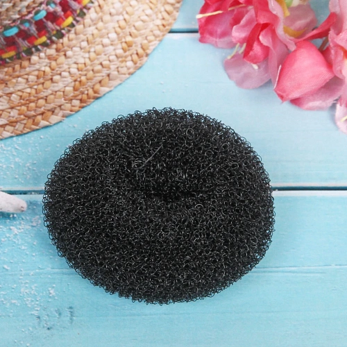 Заколка валик для создания пучка d-5,5см, цвет черный (лейбл Кокетка)_6