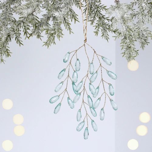 Ветка декоративная "Волшебство ночи" 20 см, Голубой