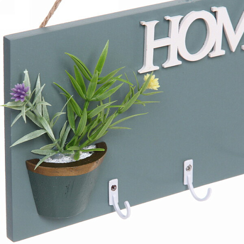 Ключница Home 20,512,5см 3 крючка, цвет зеленый MP131_5