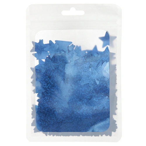 Конфетти Звездочки галограмма 15 г (2 см), Голубой_3