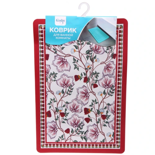 Коврик для ванной 38*58 "Экзотические цветы"