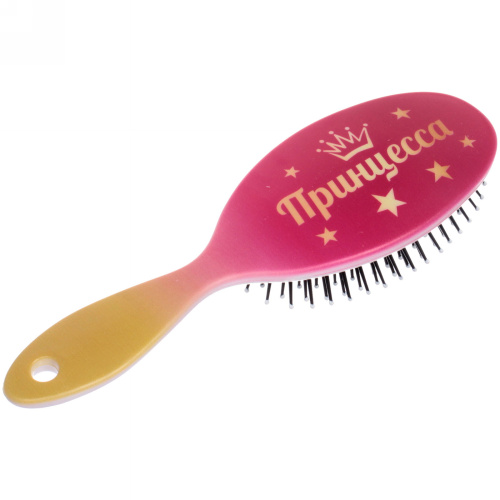 Расческа массажная "Mademoiselle - Принцесса", овал, цвет микс, 23,5 см