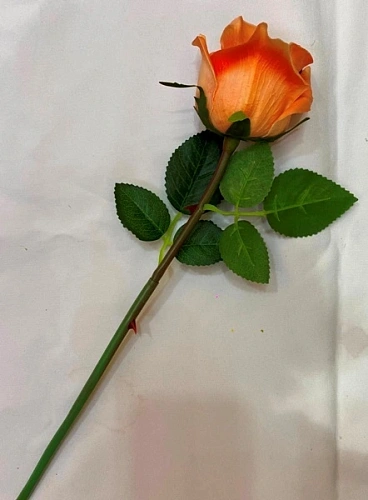 Цветок искусственный "Natur" 50см Роза персиковая