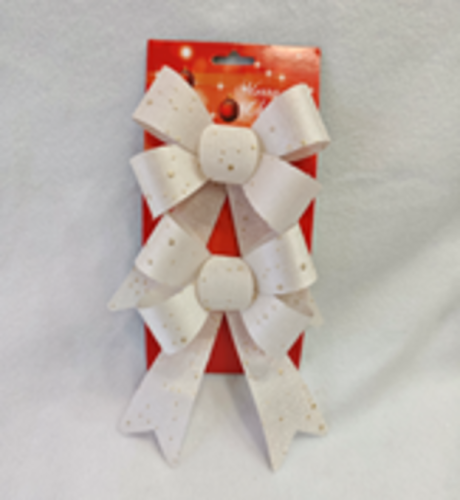 Бант на ёлку "Волшебство" (набор 2 шт) 13*17 см, Золото