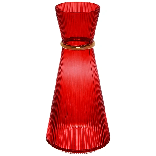 Ваза стеклянная "VIVALDI" 1350мл, красная