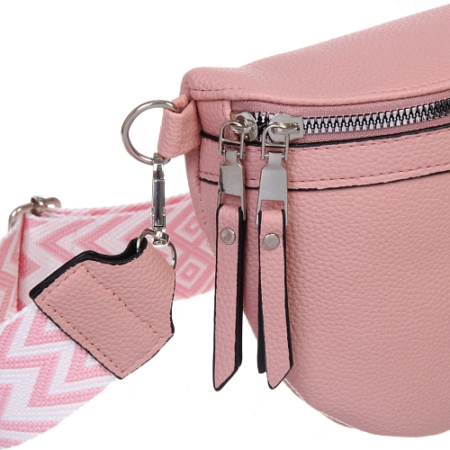 Сумка женская через плечо ИМАНИ, цвет пудровый, три кармана, 241975см (лейбл Ultramarine)_10